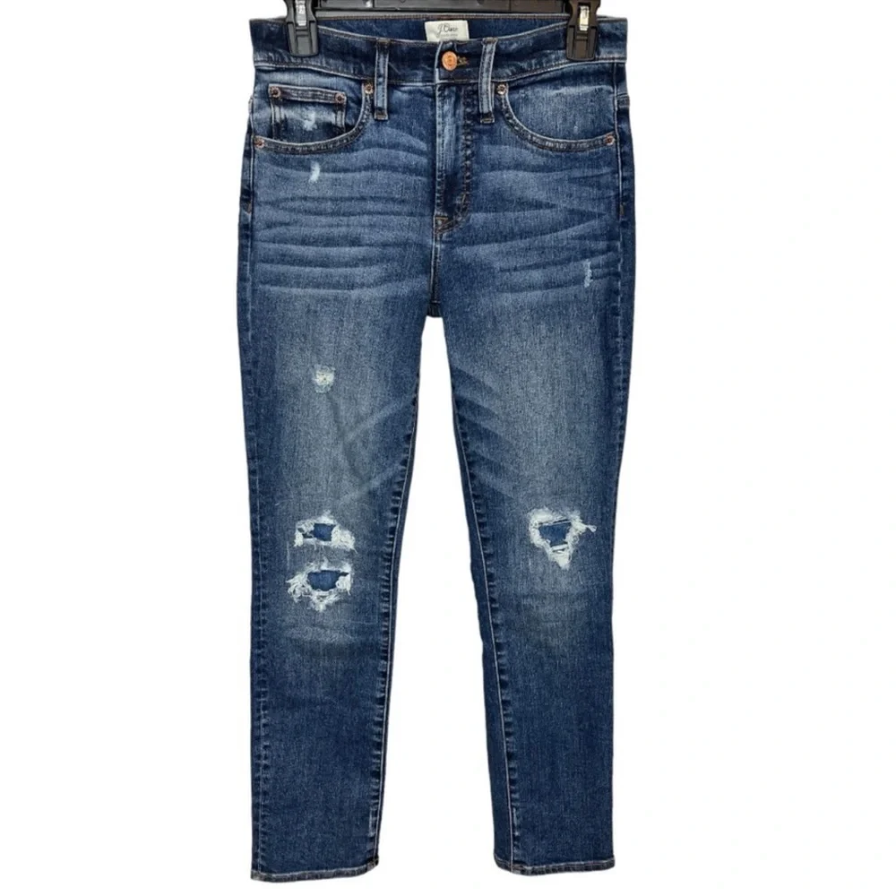 J. Crew high rise distressed vintage straight jean in coastline size 26 NWT